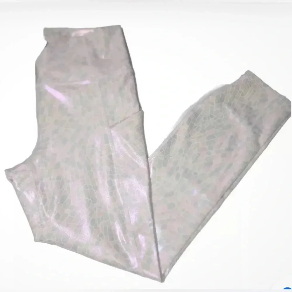 FABLETICS WOMANS 4X YOGA OASIS HIGH WAISTED 7/8 LEGGINGS IRIDESCENT GYM